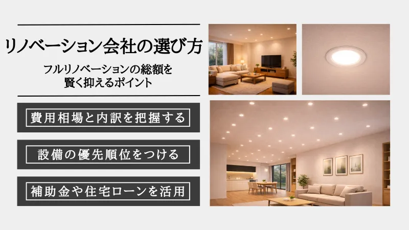 リノベーション会社 選び方