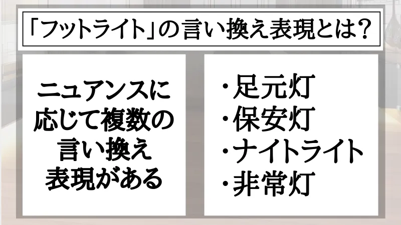 フットライトとは