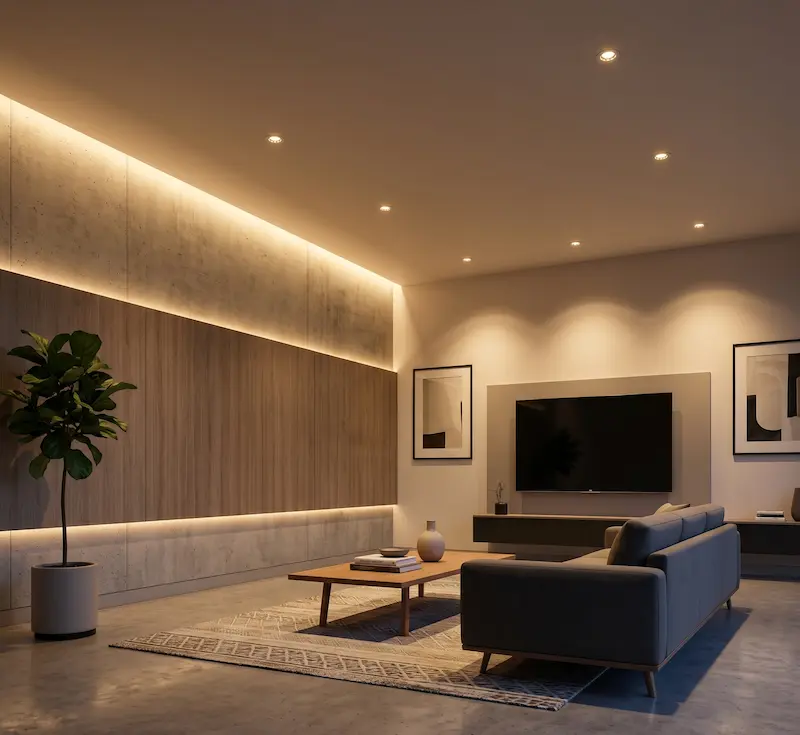 間接照明 リビング 後付け