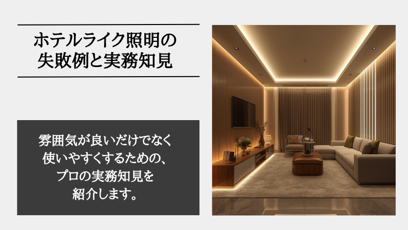 ホテルライク 照明