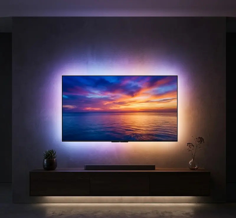 間接照明 リビング テレビ