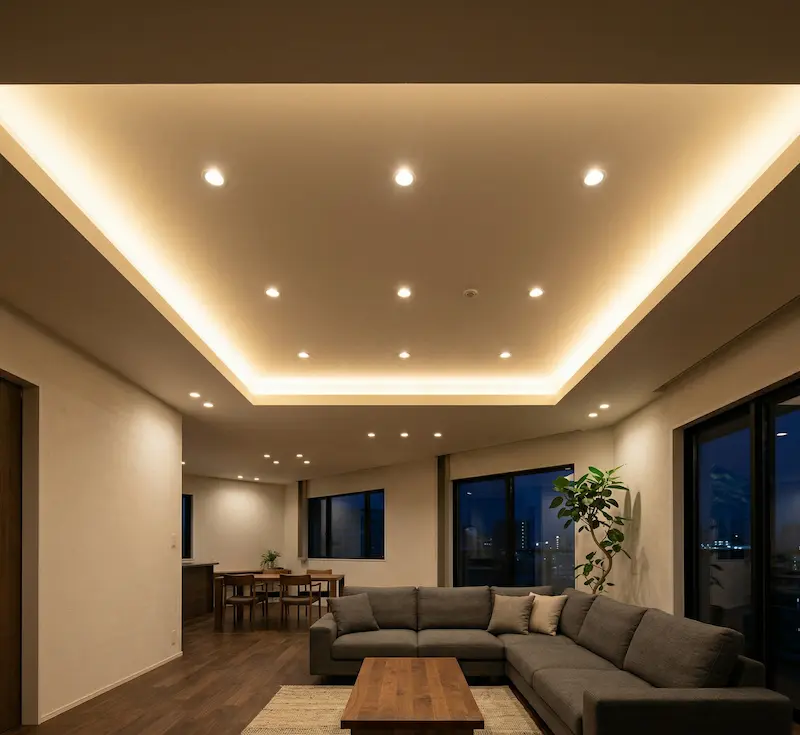 間接照明 リビング 天井