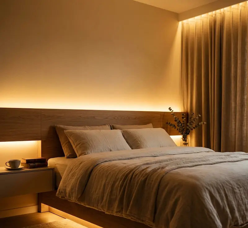 間接照明 寝る前