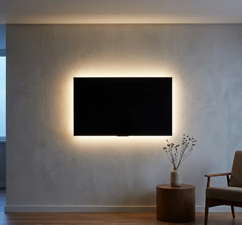 間接照明 リビング 壁