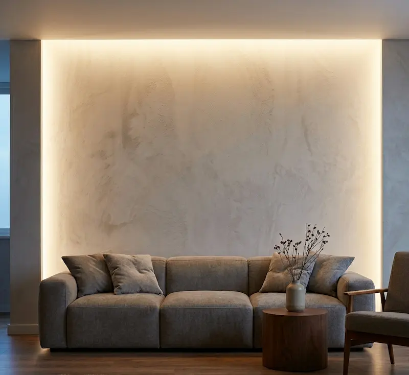 間接照明 リビング 壁