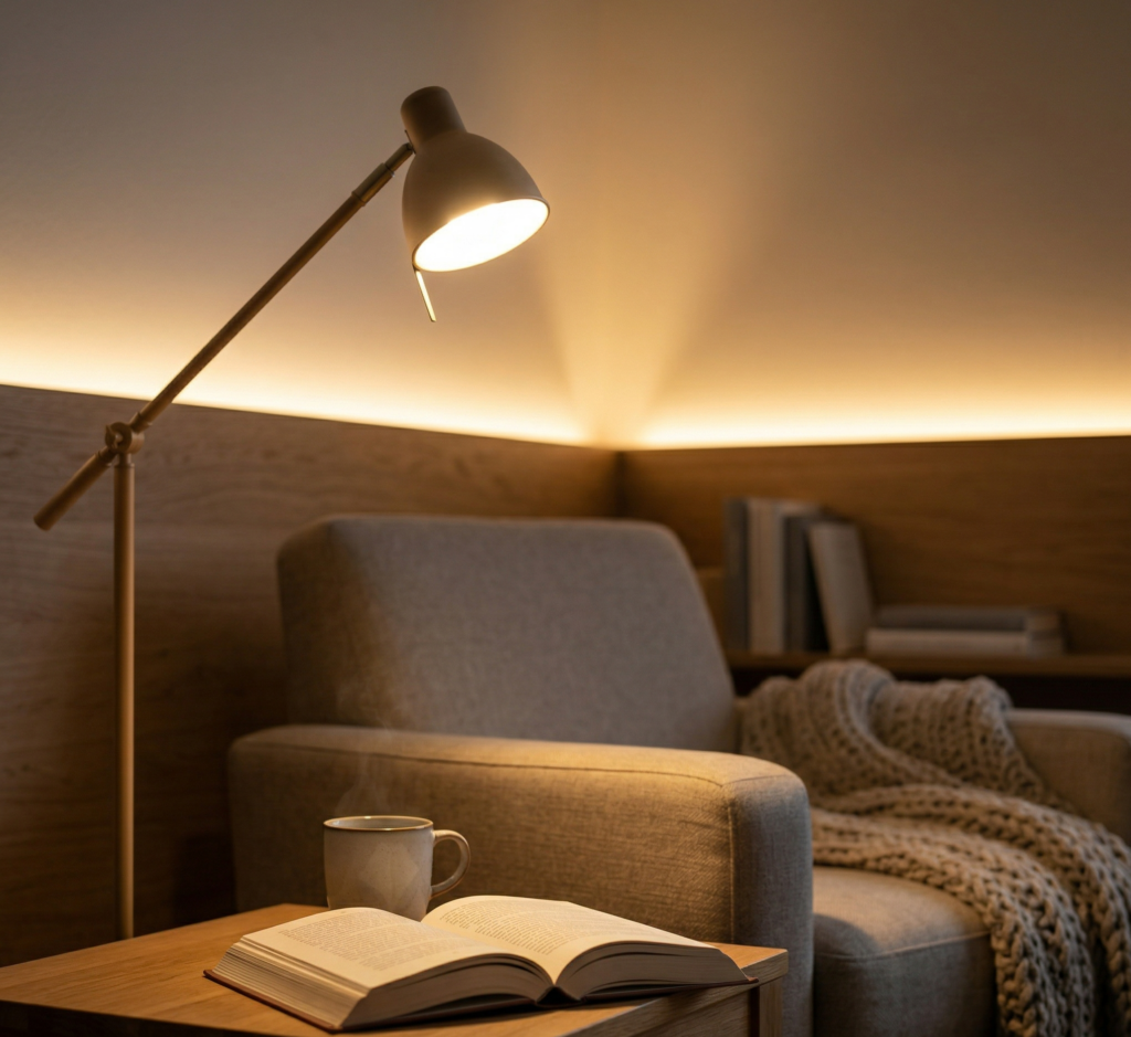 間接照明 読書