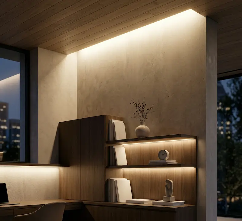 リビング 折り上げ天井 間接照明