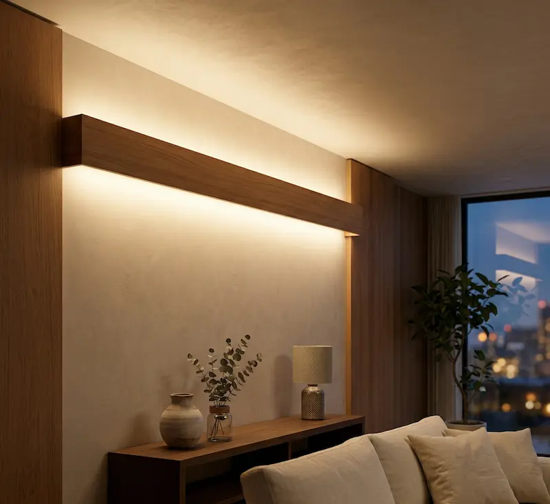 リビング 折り上げ天井 間接照明