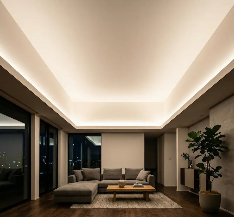 間接照明 リビング 天井