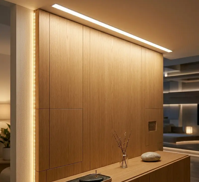 間接照明 リビング 壁