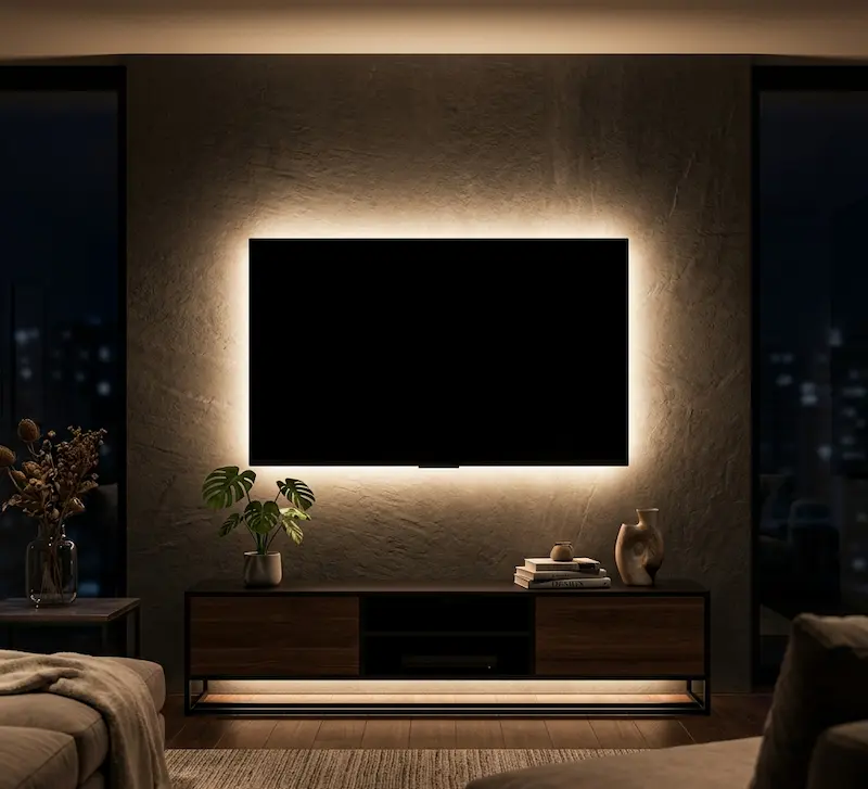 テレビ裏 照明