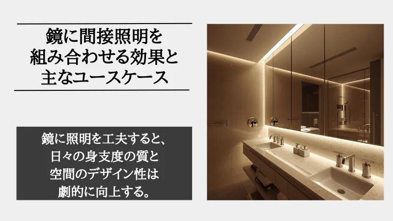 間接照明 鏡