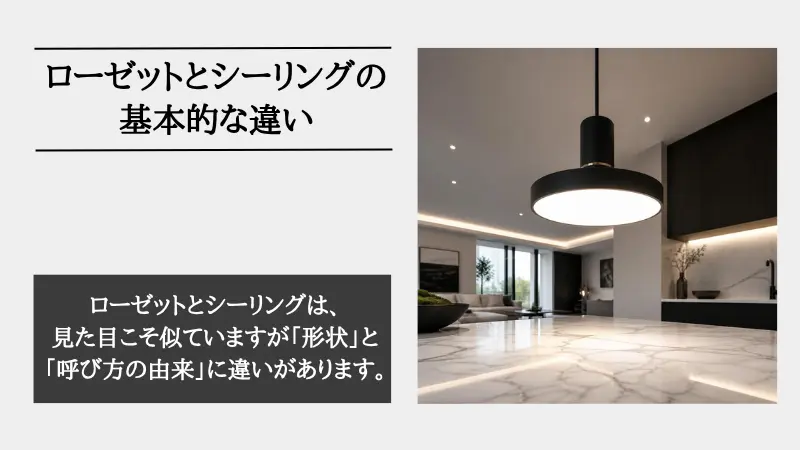 ローゼット シーリング 違い
